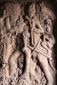 The earliest depiction of Indra, Bhaja caves, 2nd century B.C.