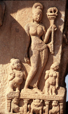 Dhvaja Bearer, Nandi "mandapa", Virupaksha temple. 