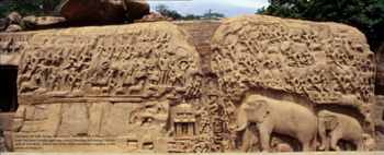 DESCENT OF THE Ganga, 7th century. T
