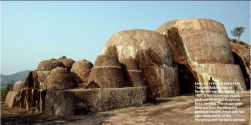Early stupas, Sankaram. The vast Buddhist site of Sankaram was discovered in 1907.