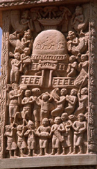 Worthip of Stupa