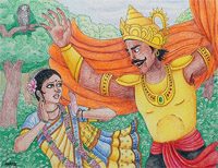 Ravana kidnapping sita
